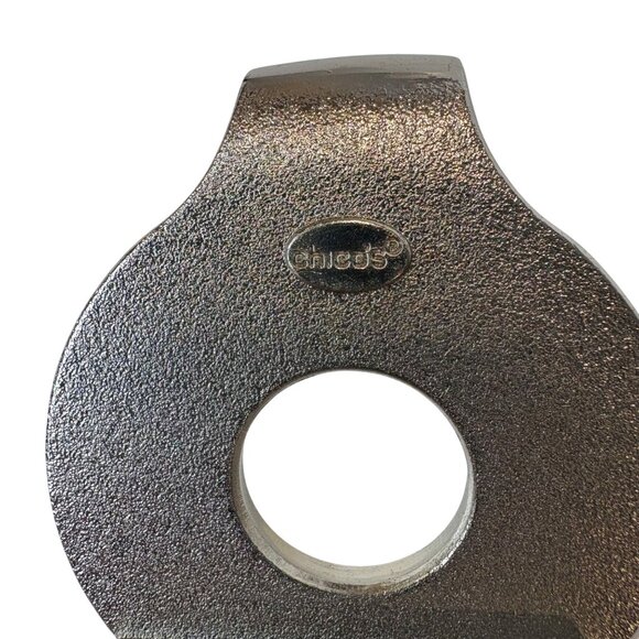 Chicos Vintage Leather Belt Chunky SilverTone Metal Buckle Adjustable Up to 48” - Picture 7 of 8